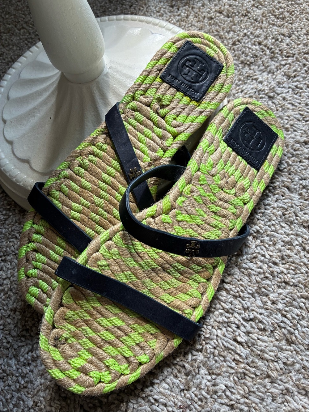 Tory Burch Flat Rope Sandals Size 8
